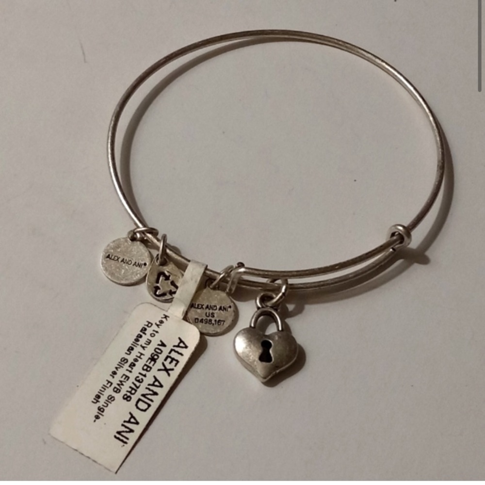 Alex and ani key to my heart bangle bracelet